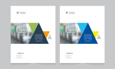 Cover design for annual report and business catalog, magazine, flyer or booklet. Brochure template layout. A4 cover vector EPS-10