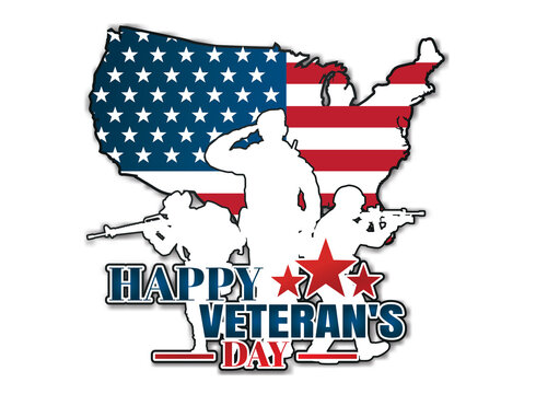 Military vector illustration, Army background, soldiers silhouettes, Happy veterans day .	
