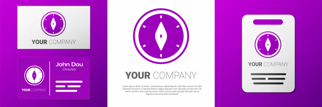 Logotype Compass icon isolated on white background. Windrose navigation symbol. Wind rose sign. Logo design template element. Vector
