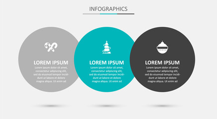 Set Christmas tree, Candy cane with stripes and ball. Business infographic template. Vector