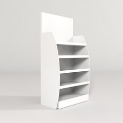 FSU free-standing unit display mockup retail shelves stand pos posm