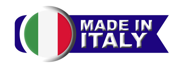 Made in Italia Circular Flag Concept - 3D Illustration