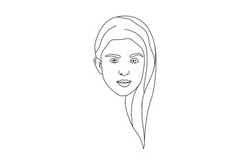 Abstract women line art vector illustration 