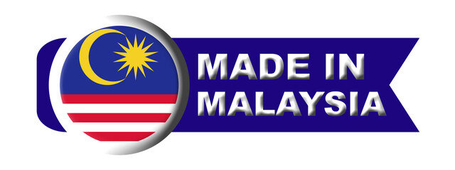 Made in Malaysia Circular Flag Concept - 3D Illustration