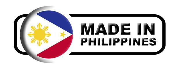 Made in Philippines Circular Flag Concept - 3D Illustration