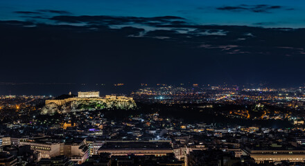 Panaroma of Athens by Night