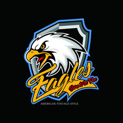 eagle head vector illustration, can be used for mascot, logo, apparel and more