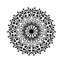 abstract floral design element mandala design white background flower