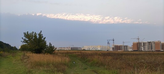 sunset over the river