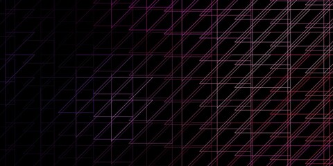 Dark Purple, Pink vector pattern with lines. Colorful gradient illustration with abstract flat lines. Pattern for websites, landing pages.