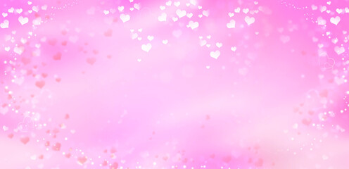 Valentine Hearts Abstract Pink Background. St.Valentine's Day