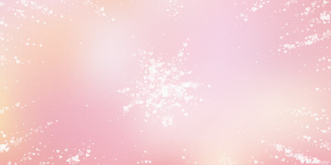 White heart love confettis. Valentine's day explos