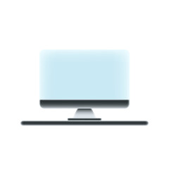 Computer monitor isolated 3d illustration
