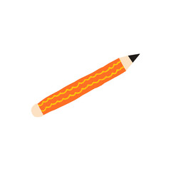 Pencil vector illustration in flat color design