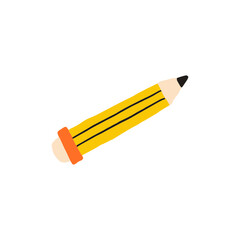 Pencil vector illustration in flat color design