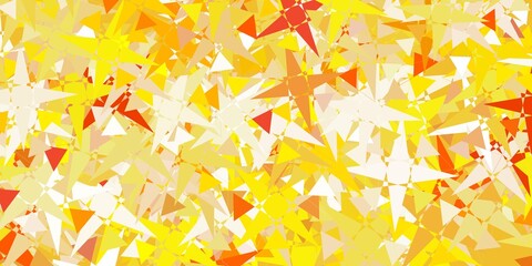Light Yellow vector background with polygonal forms.