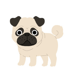 パグの犬イラスト