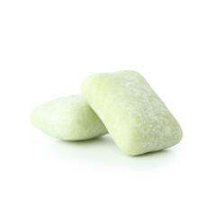 Chewing or bubble gum isolated on white background