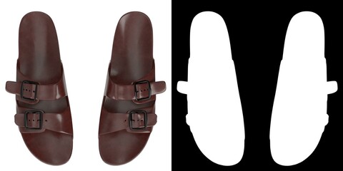 3D rendering illustration of sandals