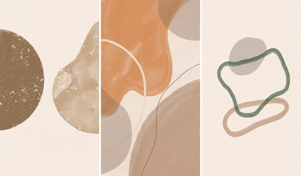 Abstract illustration for Background, Banner, Instagram Story, Invitation Set