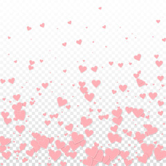 Pink heart love confettis. Valentine's day gradien