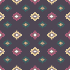 seamless tribal pattern Aztec geometric vector background can be used in textile design, web design for clothing, jewelry, decorative paper, wrapping, envelopes; backpacks, etc.