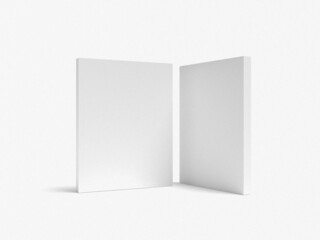 Two blank book cover mockups. Realistic mockups book with shadows on grey background. US letter size standard	
