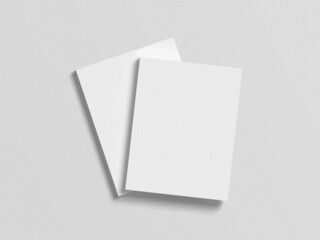 Two blank book cover mockups. Realistic mockups book with shadows on grey background. US letter size standard	