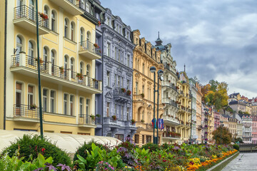 Fototapeta premium Street in Karlovy Vary, Czech repablic