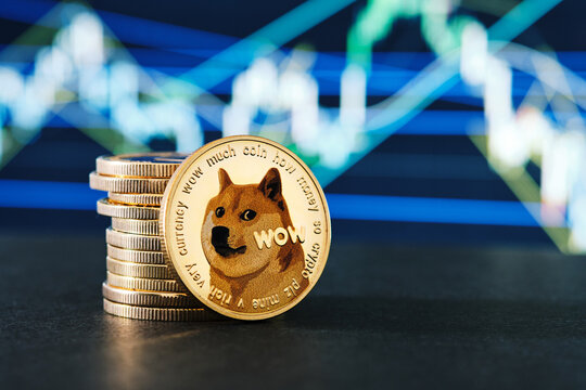 Pile of Dogecoin Cryptocurrencies