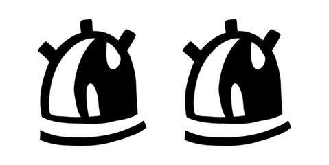 Crazy eyes. Doodle open eye set. Abstract hand drawn fun geometric collection. Vector black elements