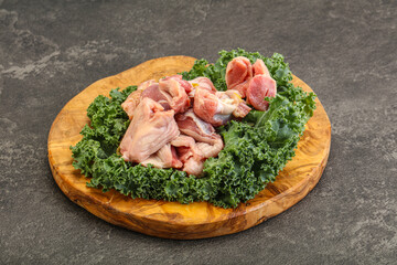 Raw chicken stomach for cooking