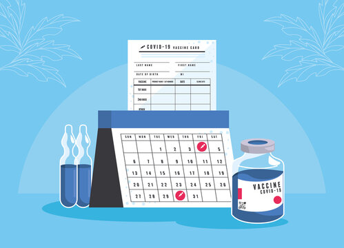 covid19 vaccine and calendar