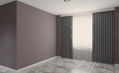 Modern office building interior. 3D rendering.