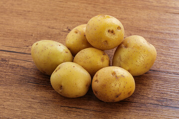Raw small organic baby potato