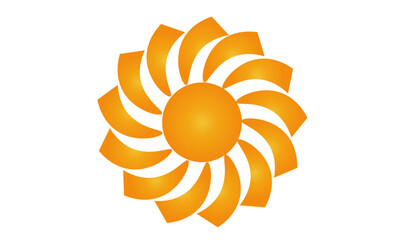 Sun icon. Yellow sun star icon. Summer, Sunlight, Nature, Sky. Vector illustration isolated design