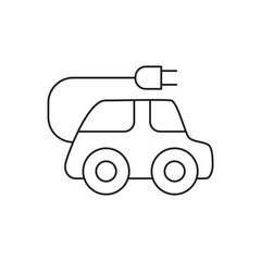 Car clean energy icon line style icon, style isolated on white background