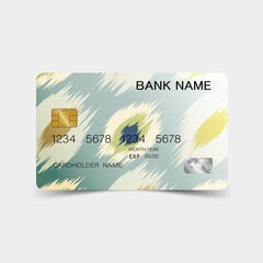 Fototapeta premium Credit card template, Luxurious. Editable vector design. illustration EPS10