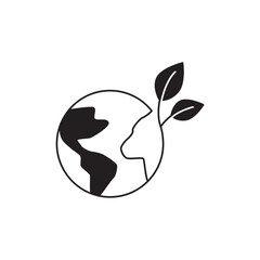 a tree that grows on the earth icon in black flat glyph, filled style isolated on white background