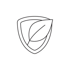 Environment protection icon. Ecology Shield icon line style icon, style isolated on white background