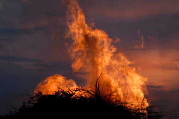 Easter fire as a symbol for natural forces, destruction and myths .