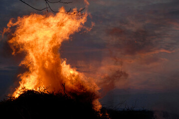 Easter fire as a symbol for natural forces, destruction and myths .