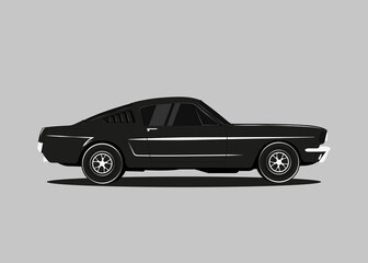 Classic car. Vector illustration.