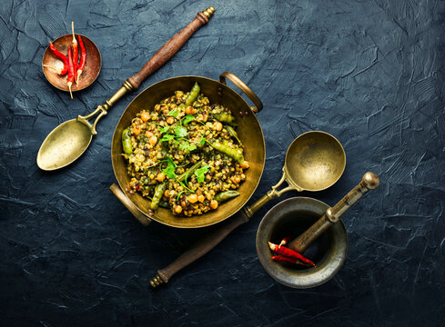 Kitchari, a spicy vegetarian dish