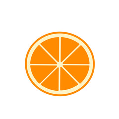 Orange sliced segment illustration vector