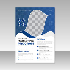 Corporate Business flyer template vector design, Flyer Template abstract shape used for business poster layout, IT Company flyer, corporate banners, and leaflets. Graphic design layout.
