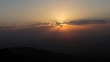 sunset and sunrise sky nature background
