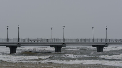 WEATHER - Hurricane on the sea coast