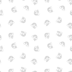 Rainbow and clouds. Cartoon print. Seamless vector pattern (background). 