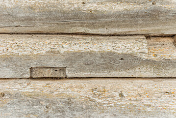 Wooden natural background.Fragment of old wooden house Closeup of old dirty wooden wall